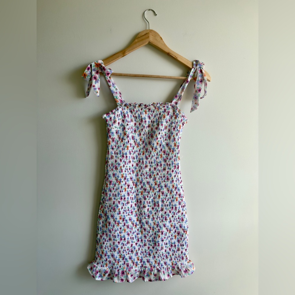 Y2K Smocked Floral Mini Dress